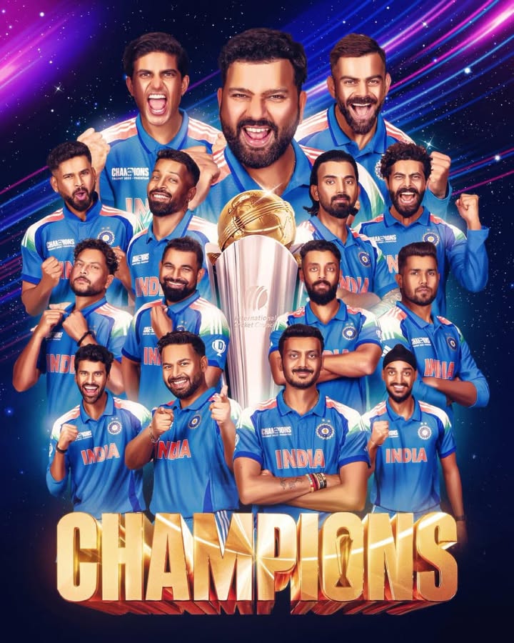 आईसीसी चैंपियंस ट्रॉफी 2025 में भारतीय क्रिकेट टीम की ऐतिहासिक जीत पर बधाई संदेश — संतोष सिकरवार, जिला उपाध्यक्ष, भारतीय जनता पार्टी, आगरा